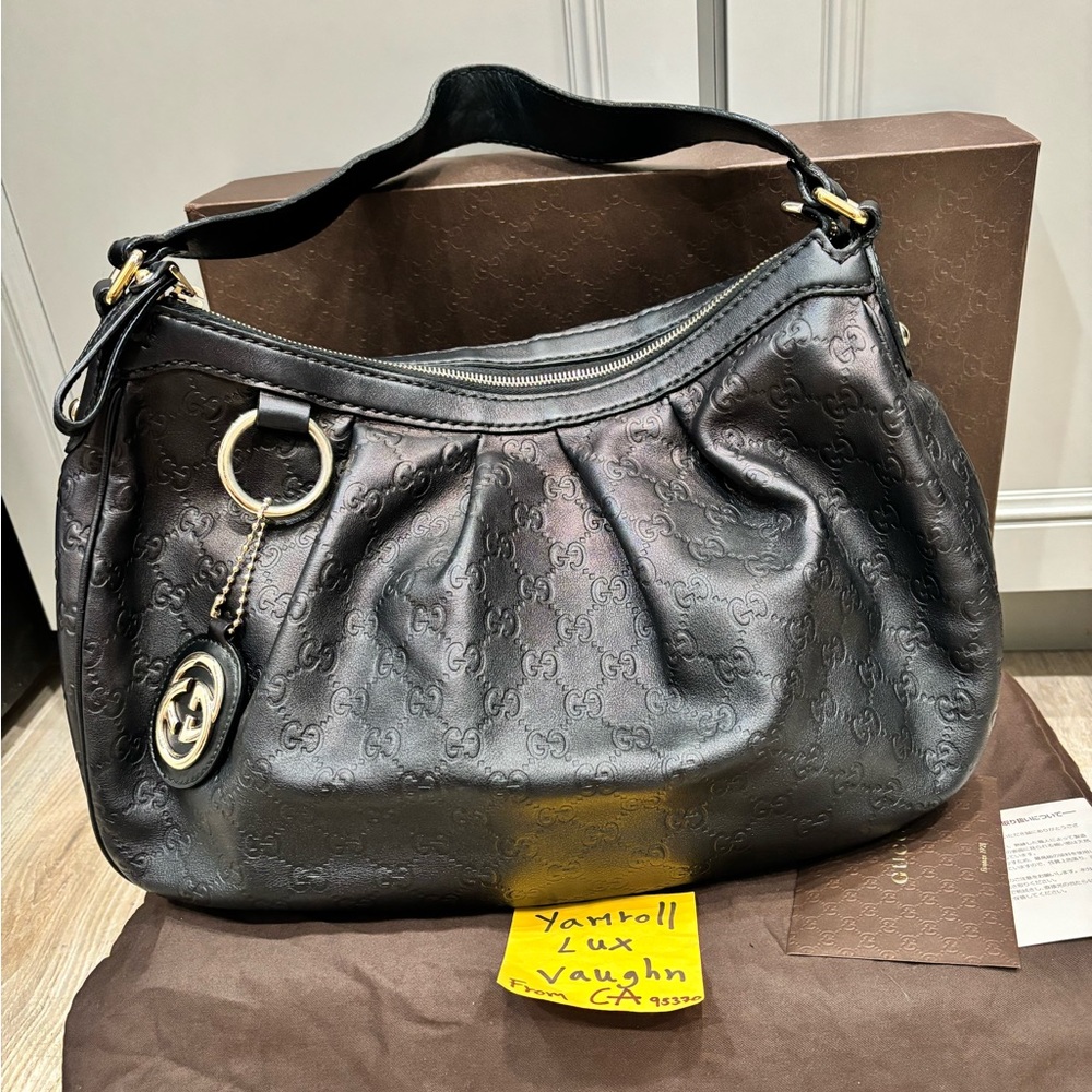 Authentic Gucci Guccissima Medium Sukey Hobo